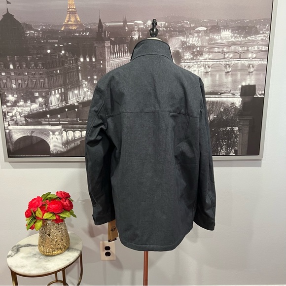 Dockers Men's Soft Shell Stand Collar Zip Front Jacket W/ Attached Fleece Bib - Picture 12 of 16